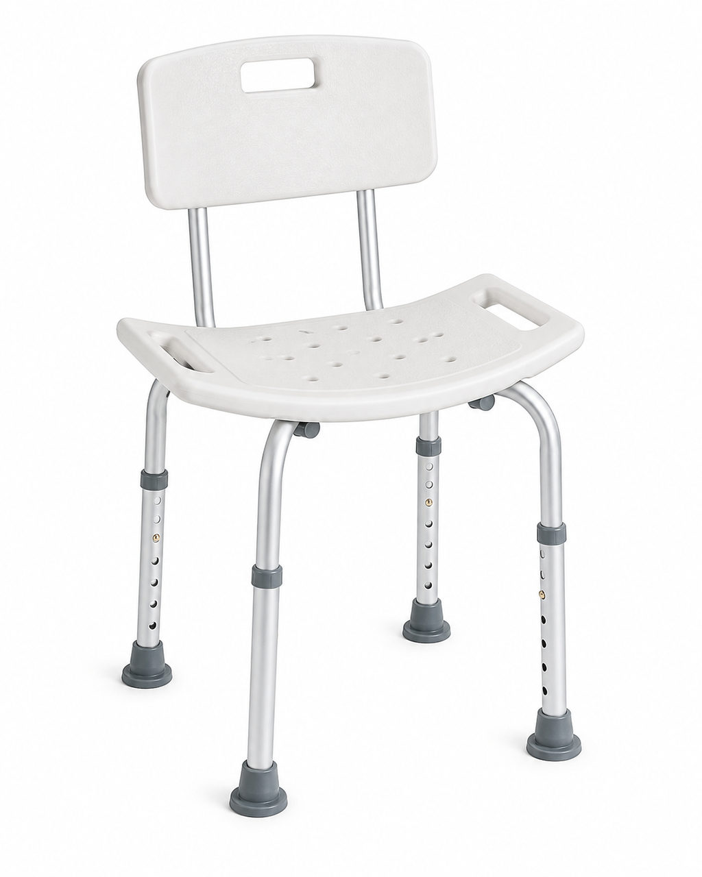 Adjustable Shower Chair with Back – 350 lb Capacity