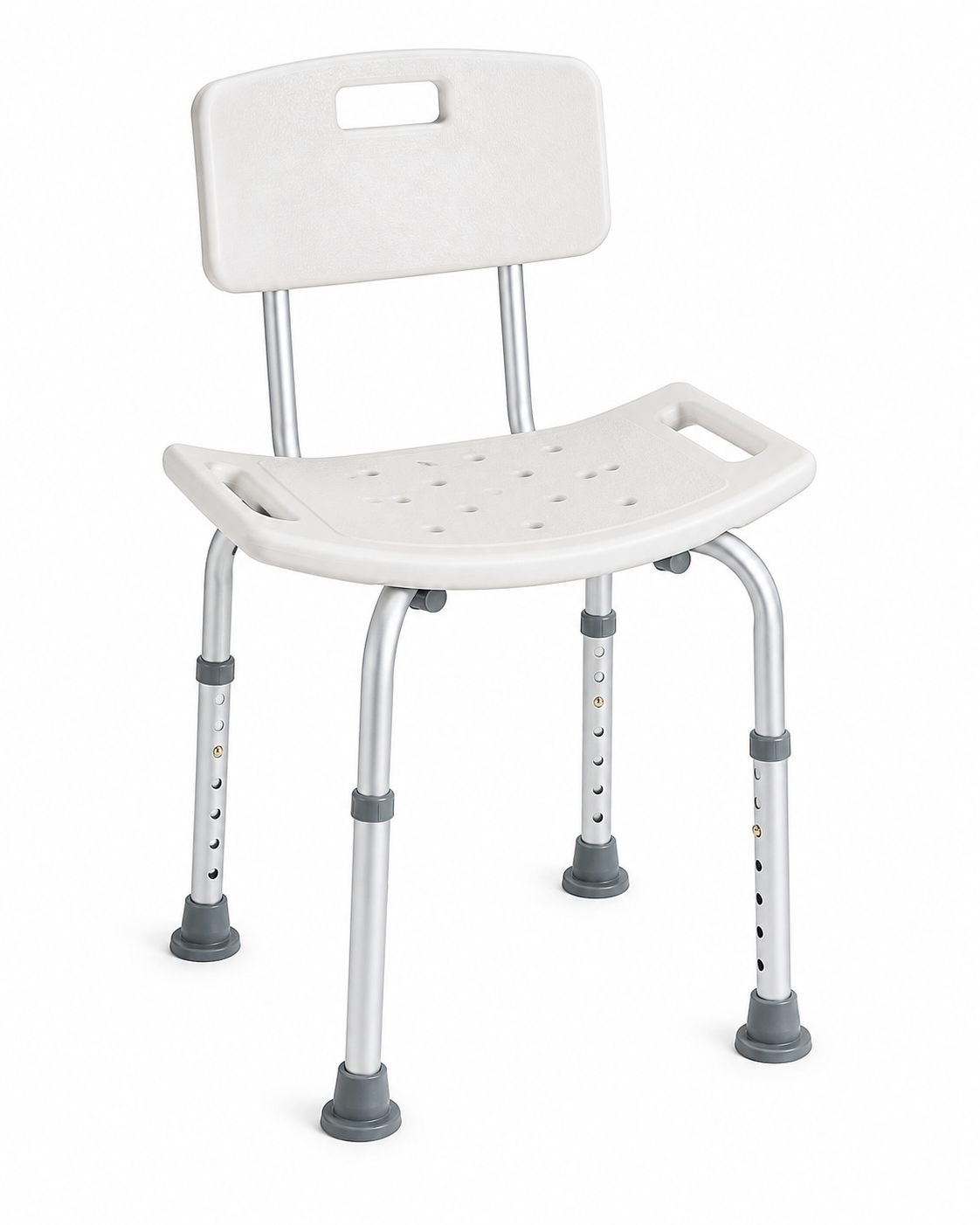 Adjustable Shower Chair with Back – 350 lb Capacity
