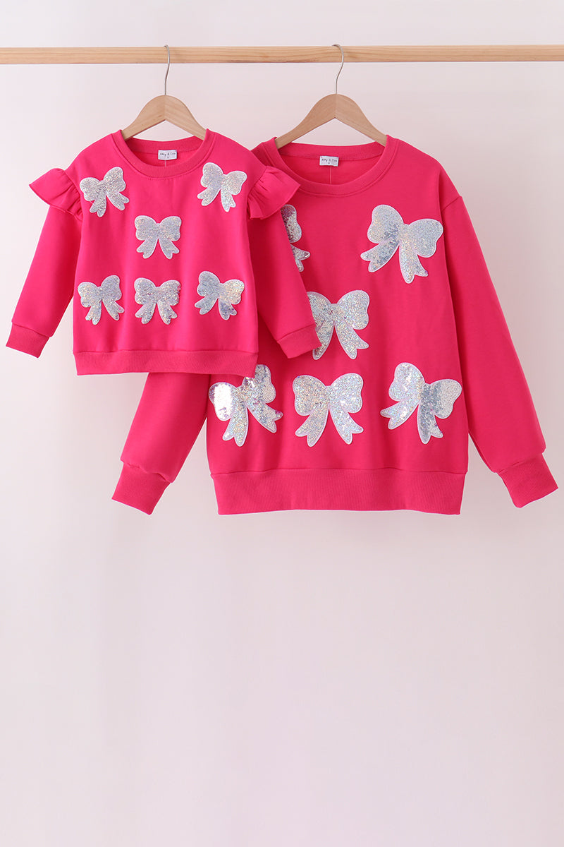The Mommy & Me Sparkle Bow Sweatshirt