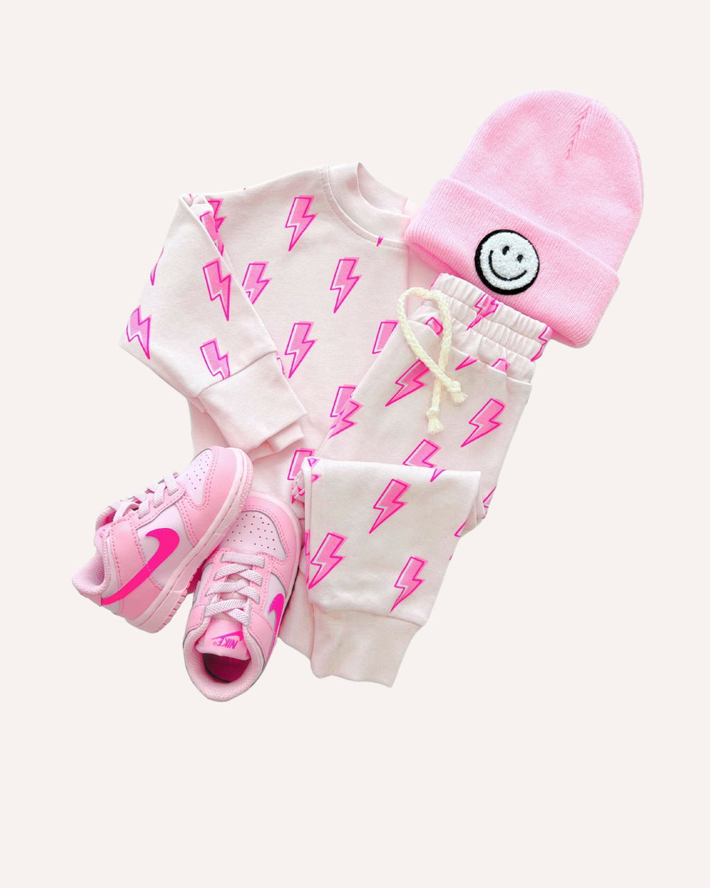 The Pink Bolt Jogger Set