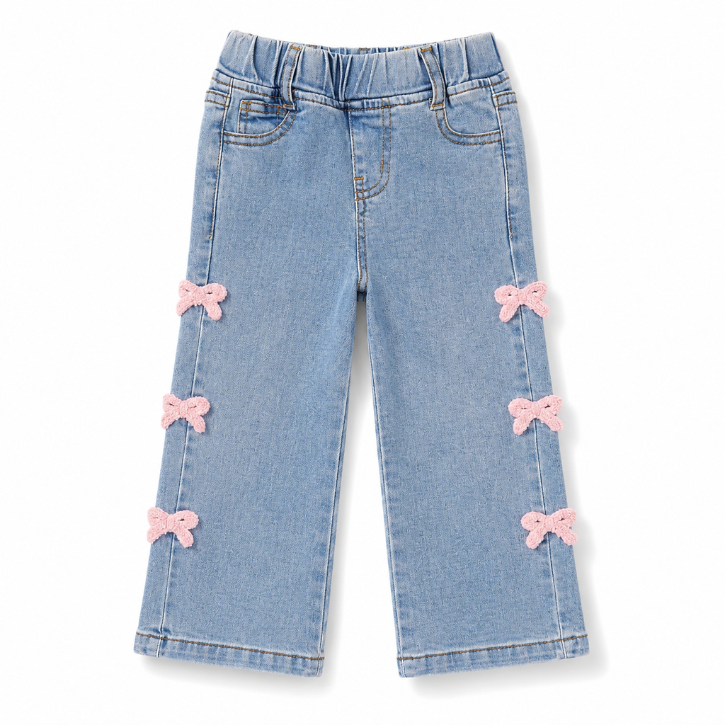 The Pretty in Bows Wide-Leg Jeans