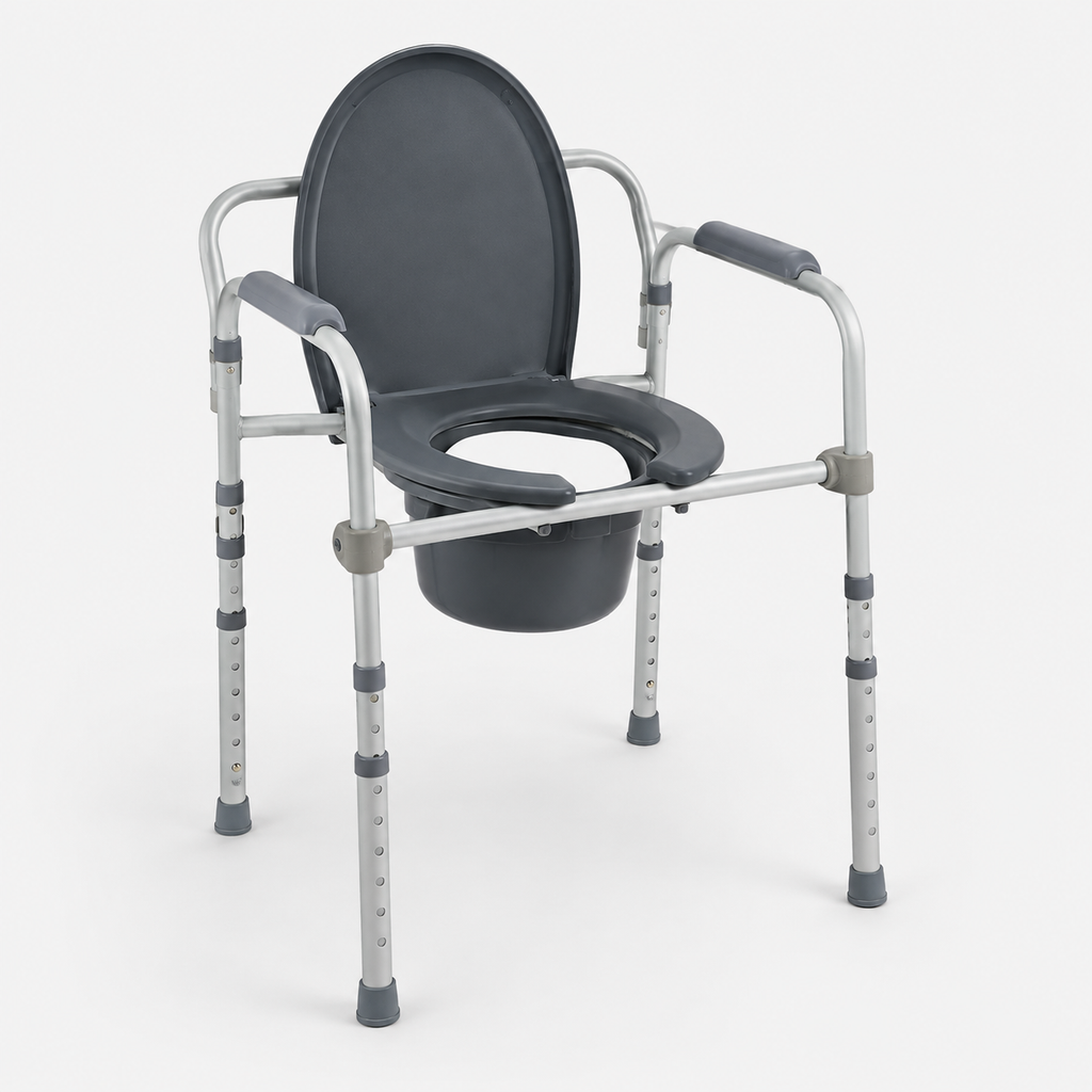 Adjustable Bedside Commode Chair – 350 lb Capacity