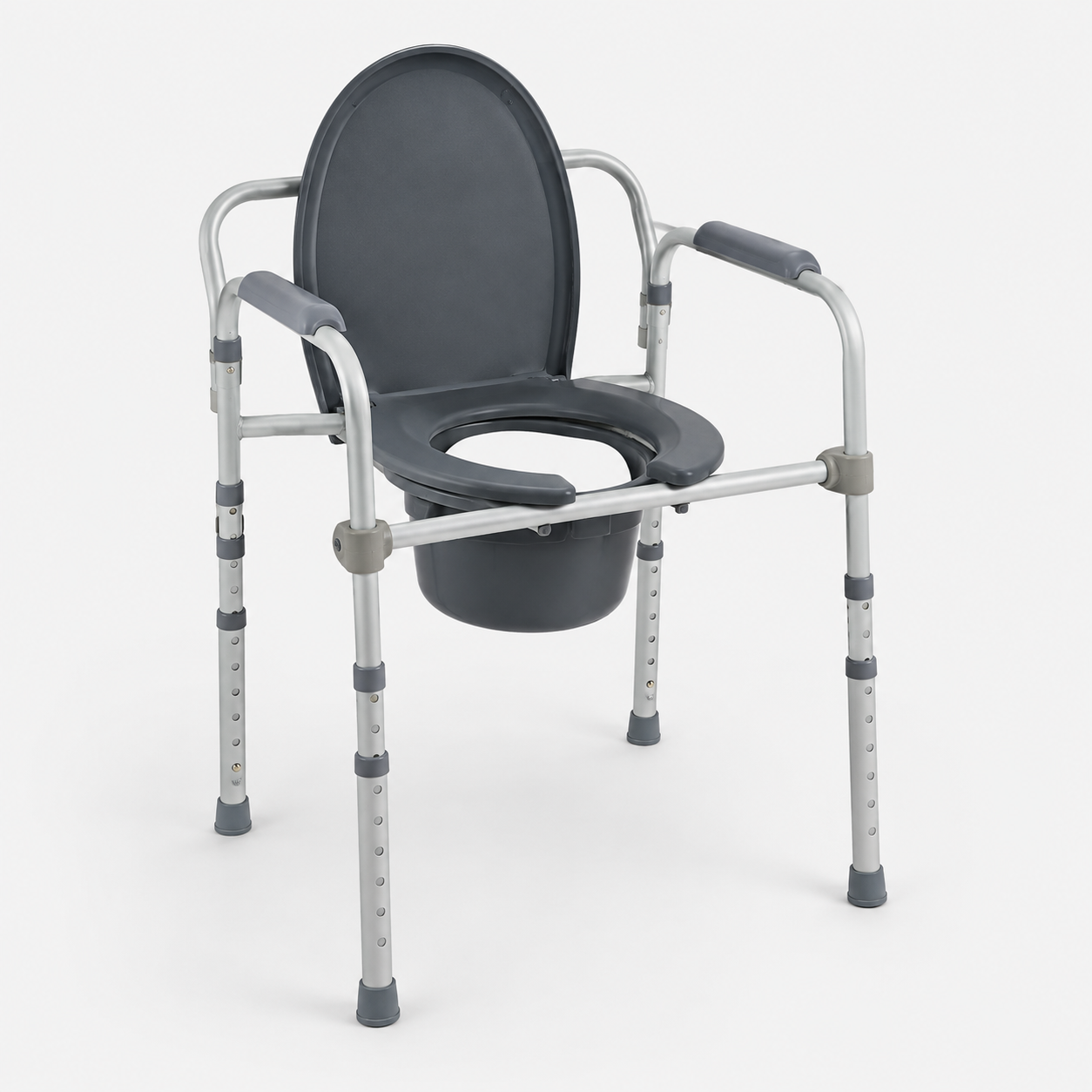 Adjustable Bedside Commode Chair – 350 lb Capacity