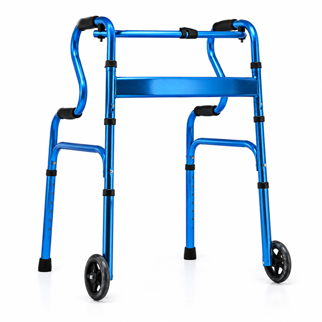 Heavy-Duty Folding Walker with Bi-Level Handrails – 440 lb Capacity