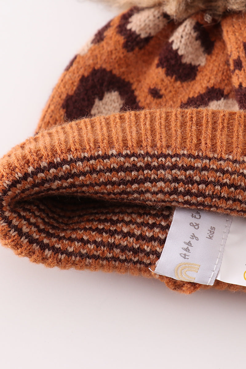 The Wild & Cozy Leopard Pom Beanie