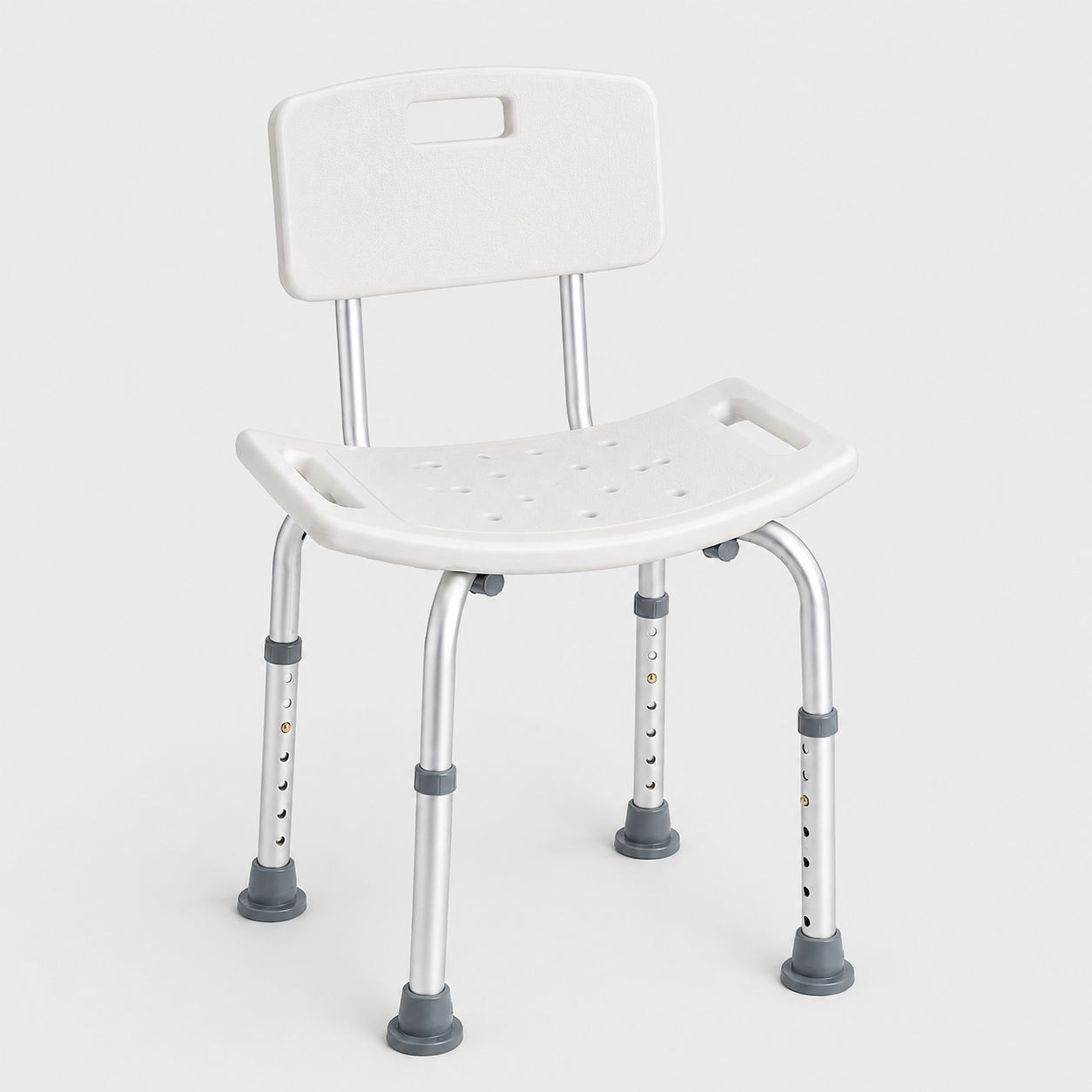 Adjustable Shower Chair with Back – 350 lb Capacity