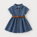 The Everyday Denim Belted Dress