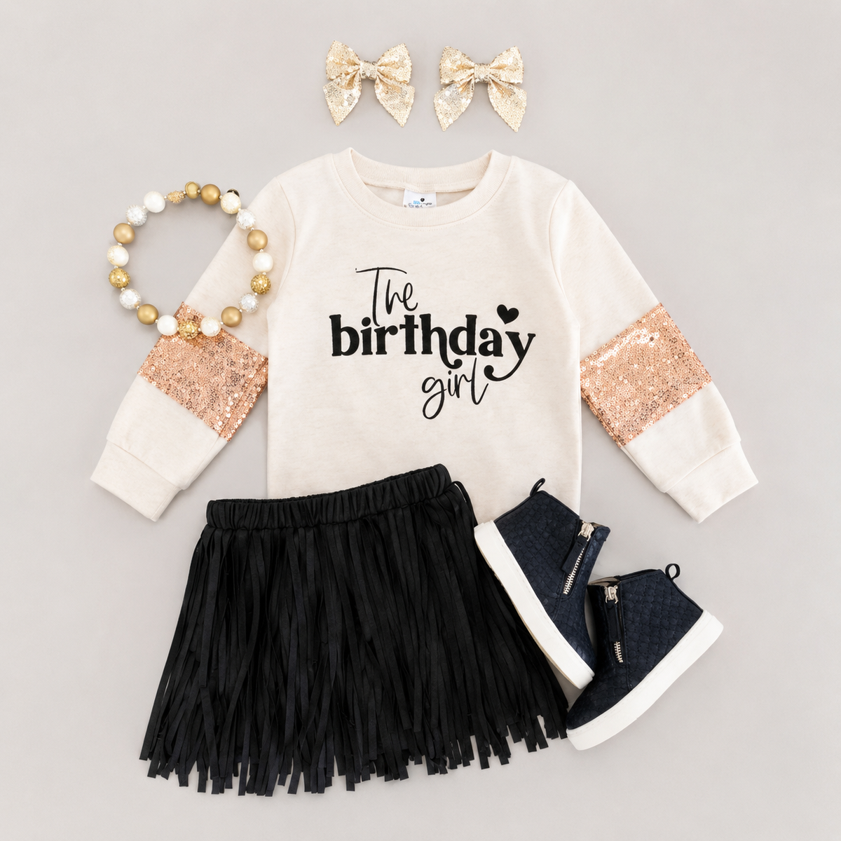 The Birthday Girl Sparkle & Fringe Set