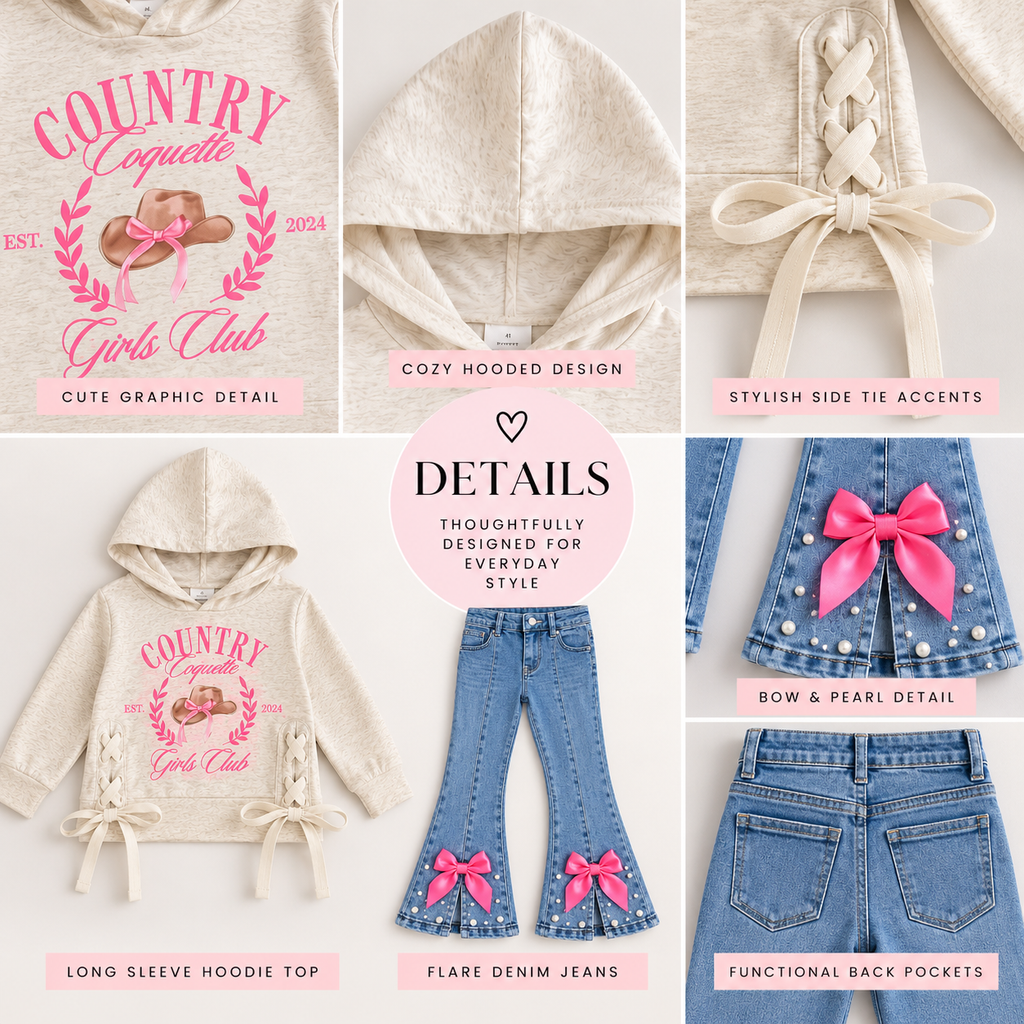 The Country Coquette Denim Flare Set