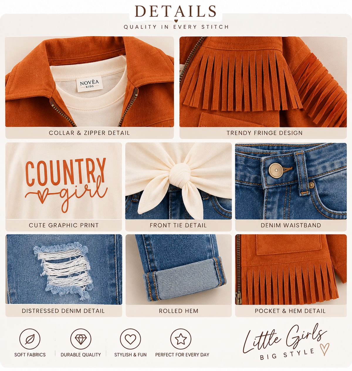 The Country Girl Fringe Jacket Set