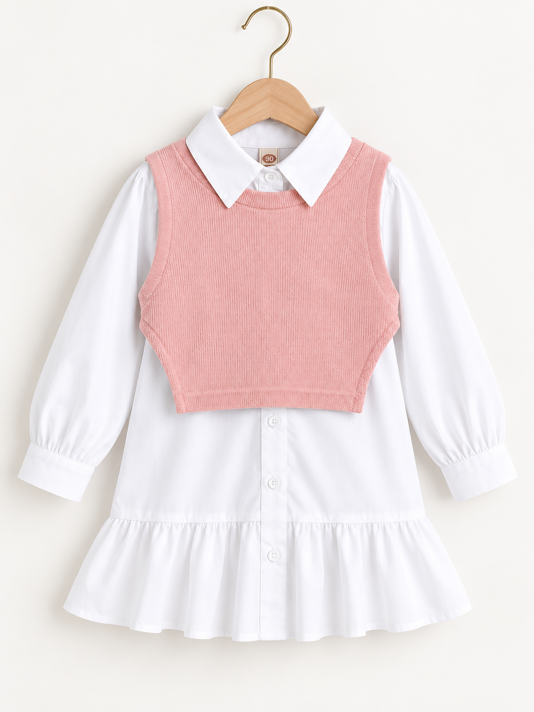The Pretty in Pink Layered Shirt Dress