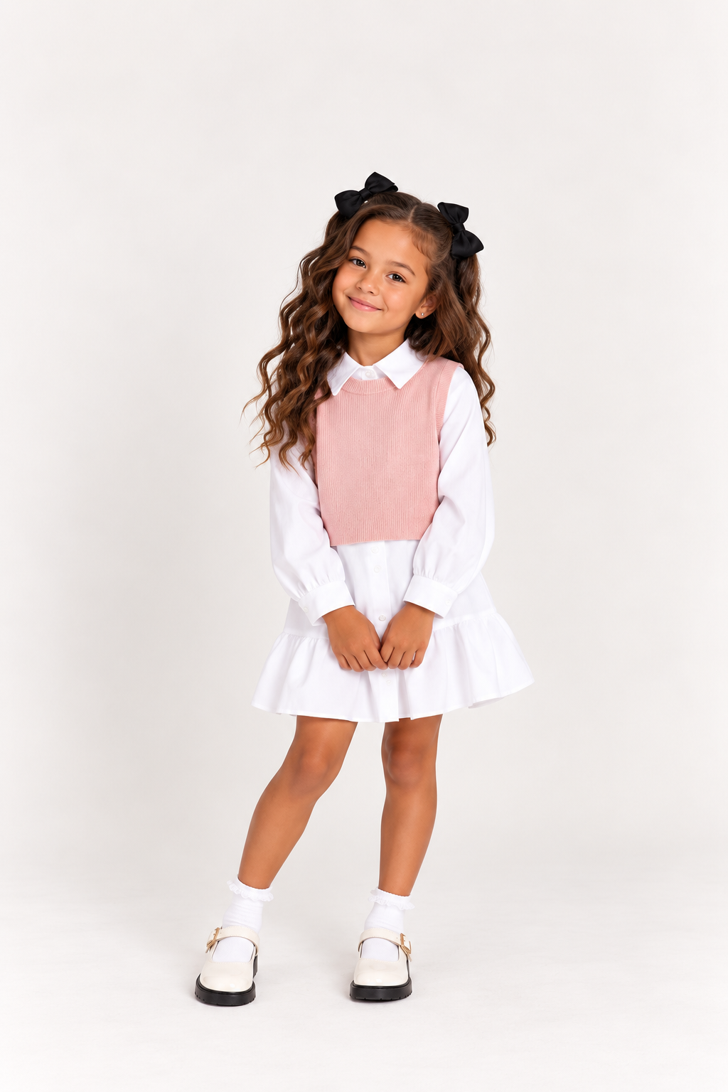 The Pretty in Pink Layered Shirt Dress