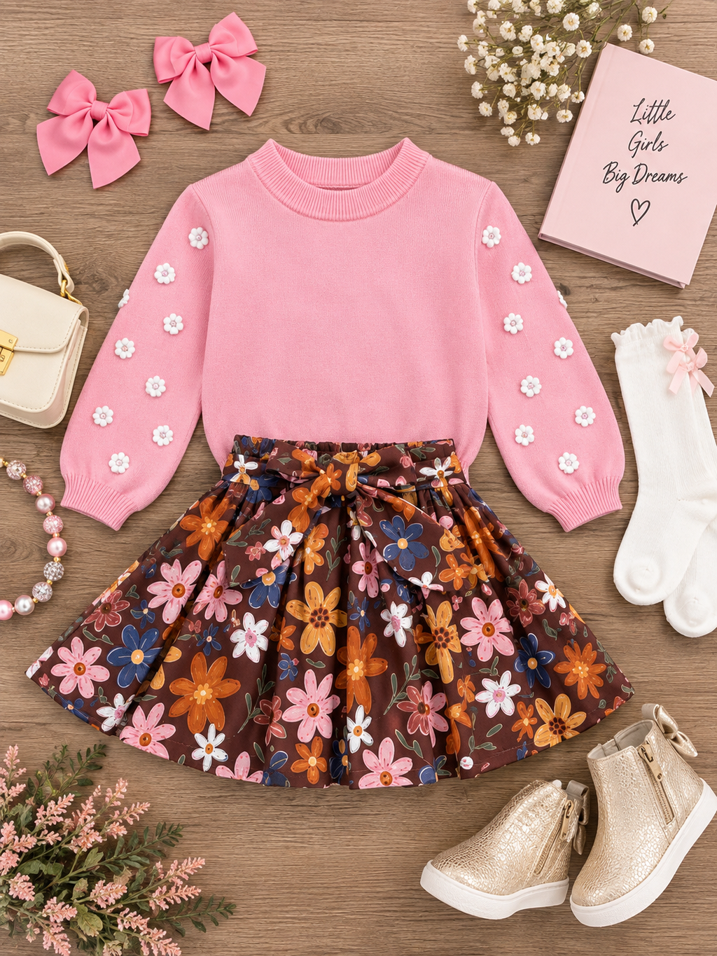 The Autumn Bloom Skirt Set