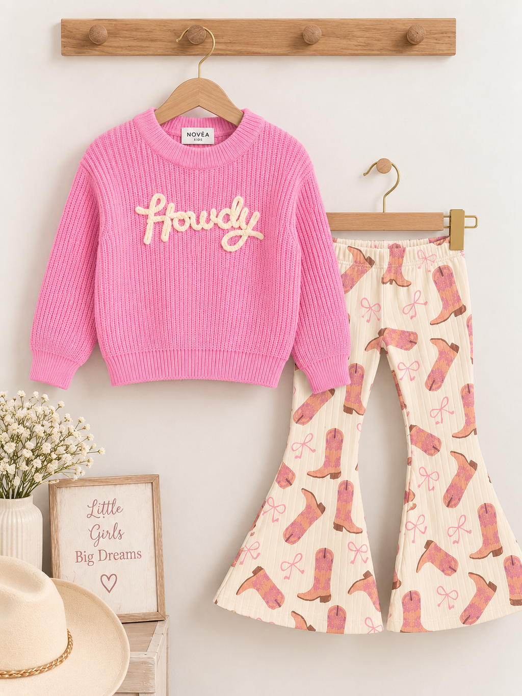 The Howdy Cowgirl Bell Bottom Set