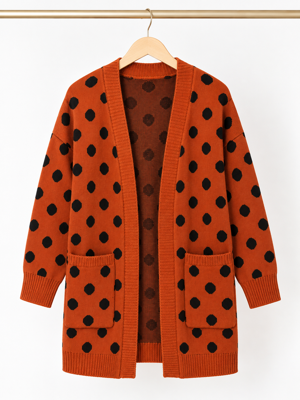 The Pumpkin Dot Cardigan