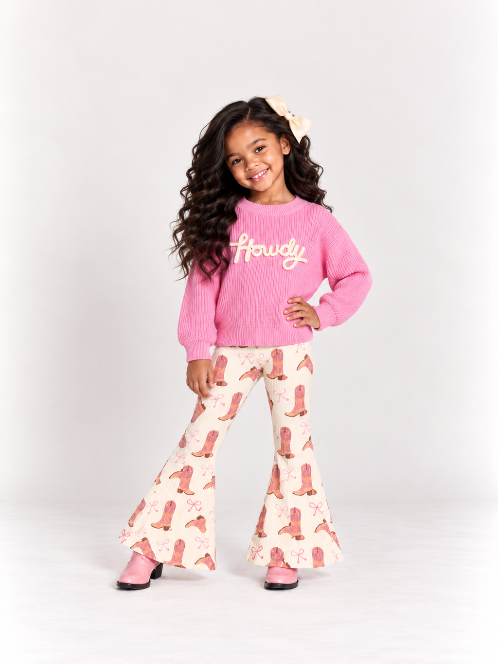 The Howdy Cowgirl Bell Bottom Set