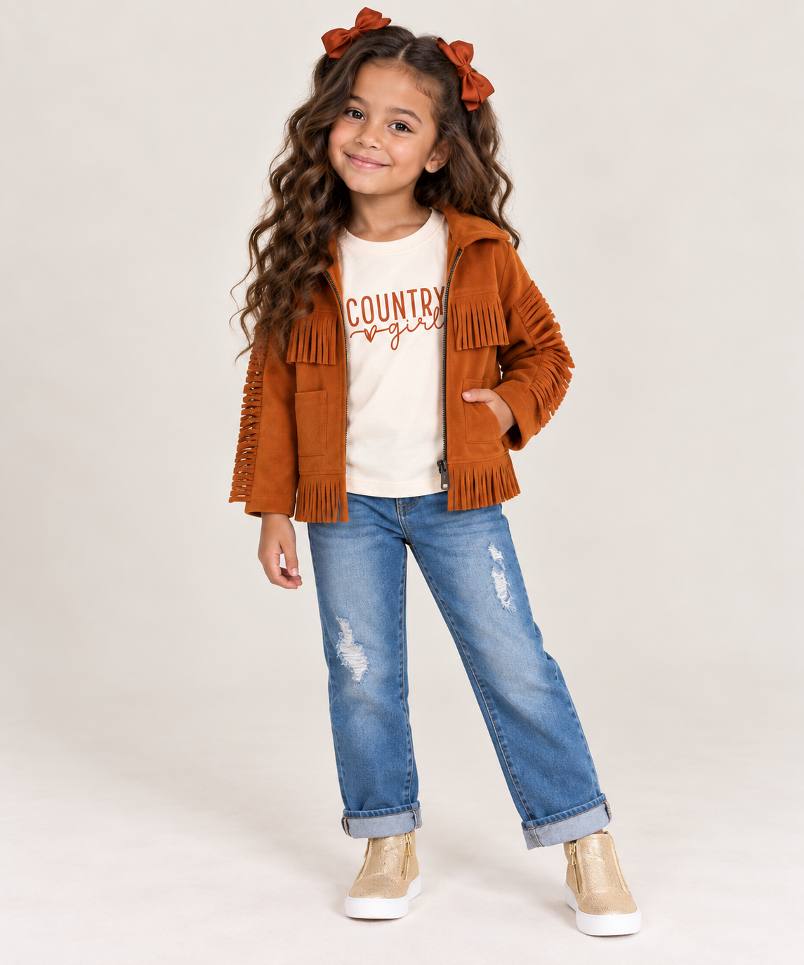 The Country Girl Fringe Jacket Set