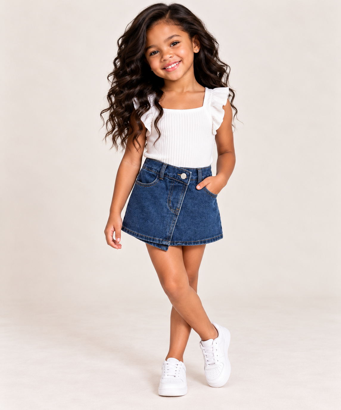 The Uptown Denim Skort