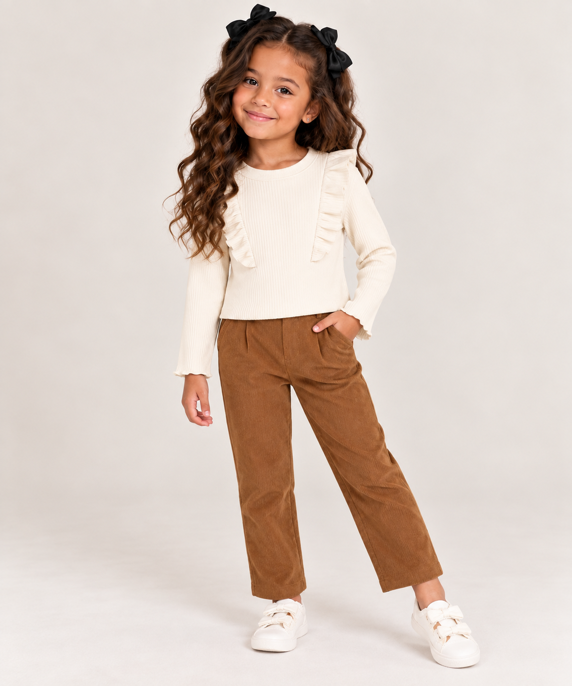The Autumn Ruffle Corduroy Set