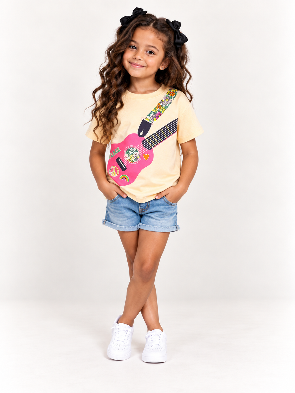 The Peace & Petals Guitar Tee