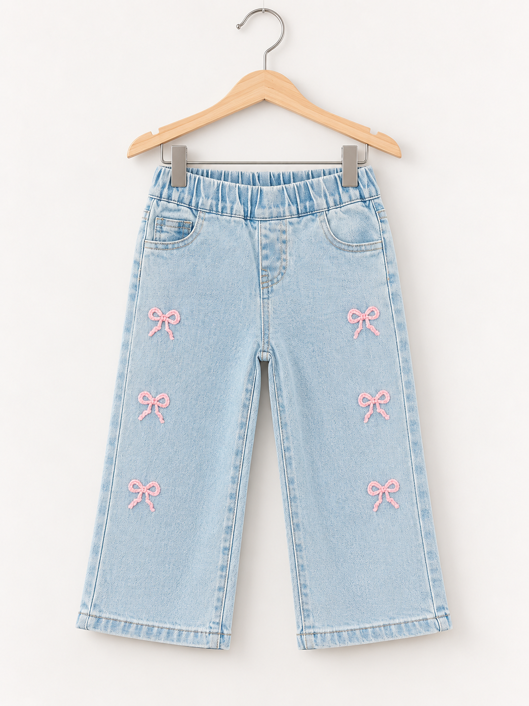 The Pretty in Bows Wide-Leg Jeans
