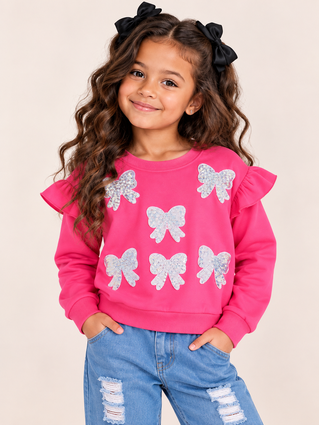 The Mommy & Me Sparkle Bow Sweatshirt