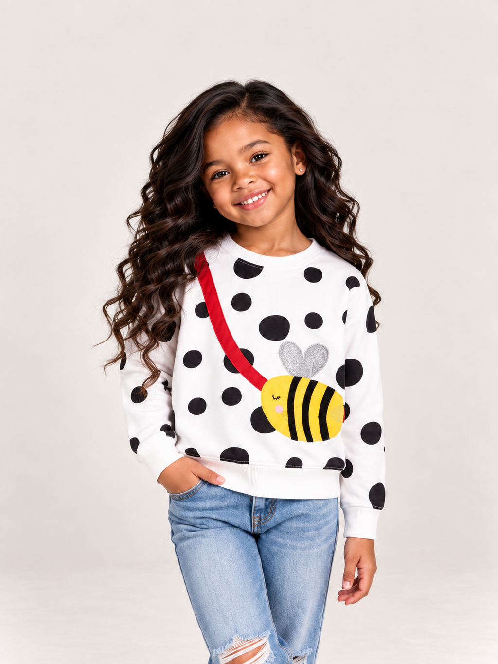The Busy Bee Polka Dot Sweatshirt
