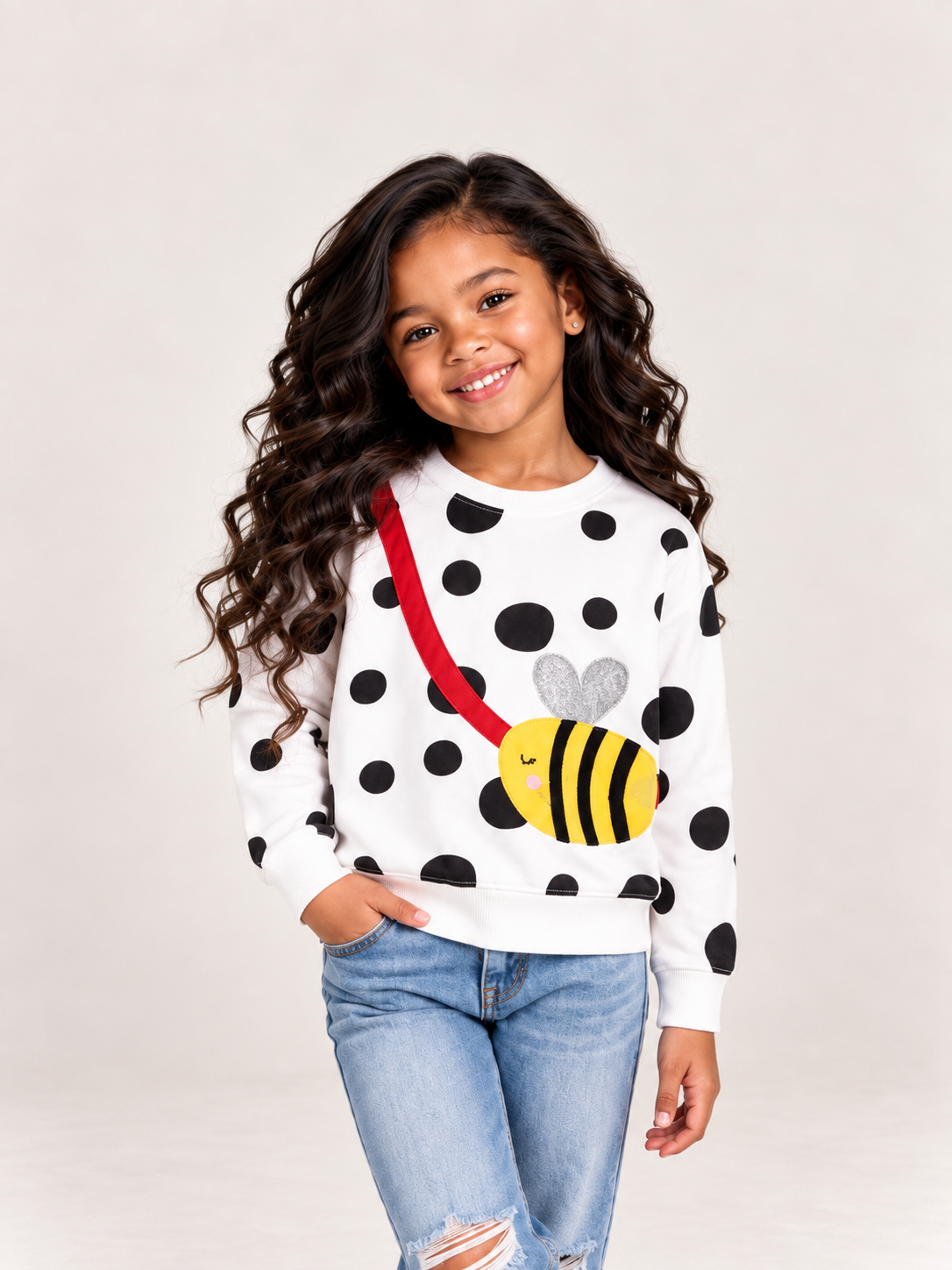 The Busy Bee Polka Dot Sweatshirt