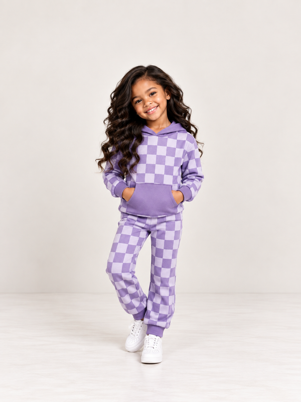 The Purple Haze Checker Jogger Set