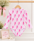 The Pink Bolt Rash Guard Swimsuit