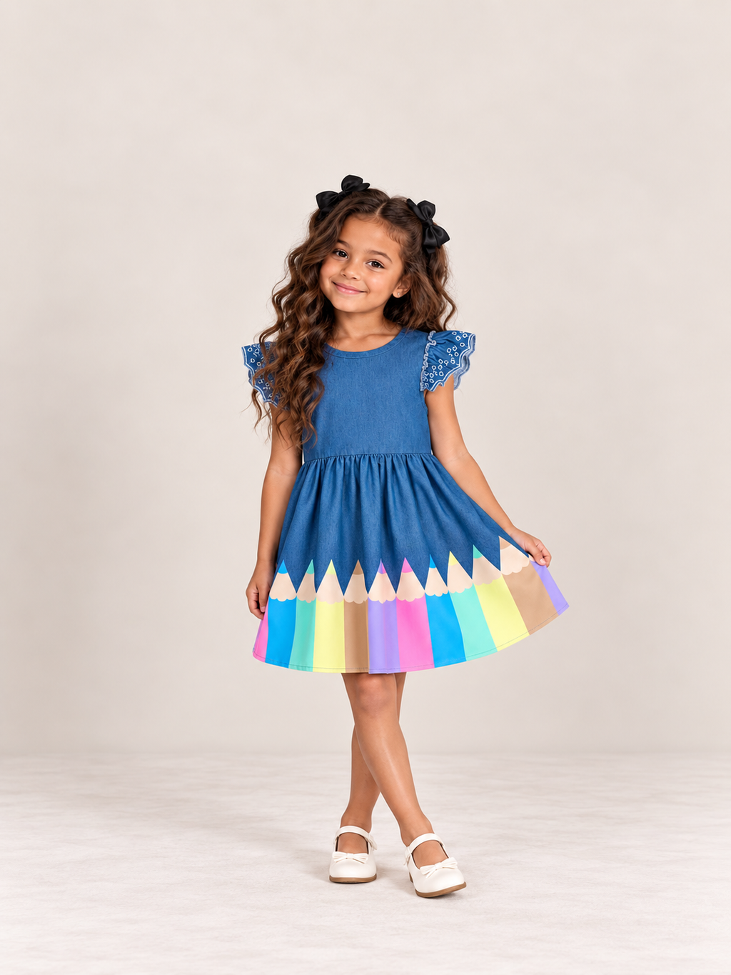 The Little Scholar Denim Dress