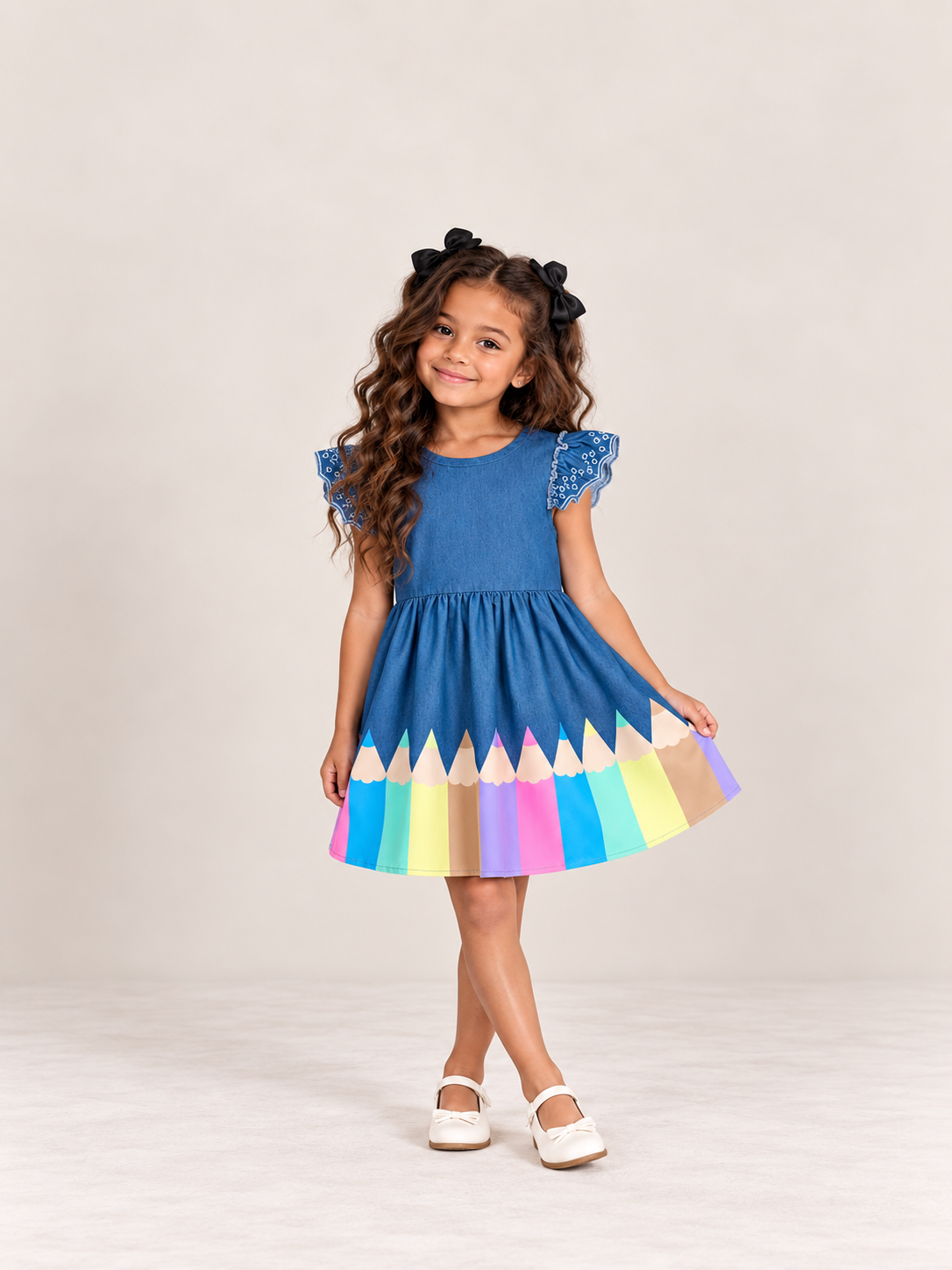 The Little Scholar Denim Dress