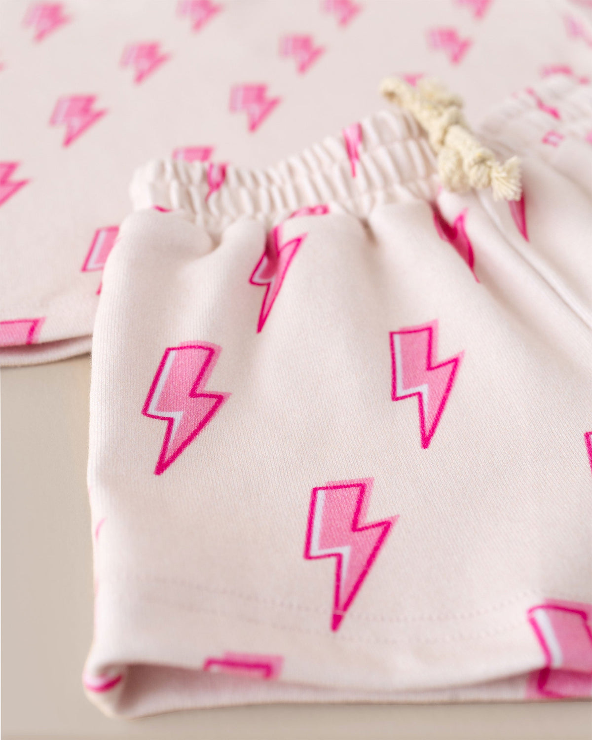 The Pink Bolts Shorts Set